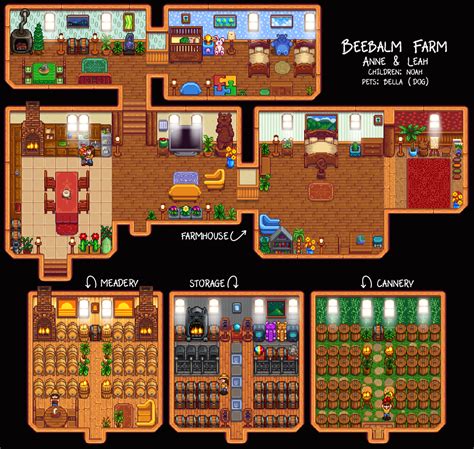 Here's the interiors of all of my customizable farm buildings! : r/StardewValley