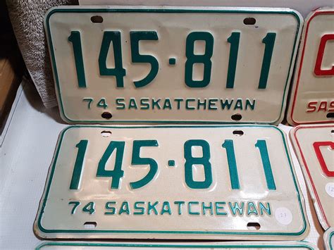 4 SETS OF MATCHING SASKATCHEWAN LICENSE PLATE LOT