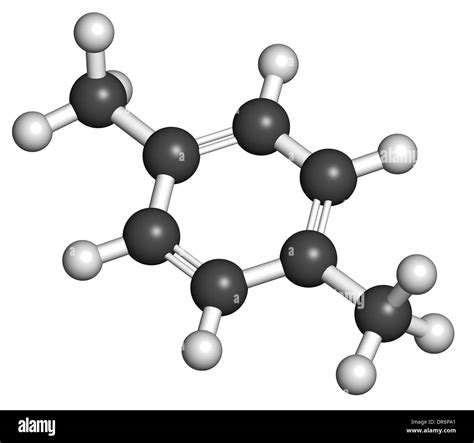 Para-xylene (p-xylene) aromatic hydrocarbon molecule Stock Photo: 65917433 - Alamy