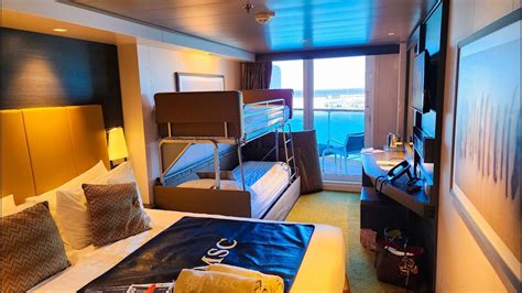 Deluxe Balcony 11135 on the MSC Meraviglia with Bunk Beds and Larger ...