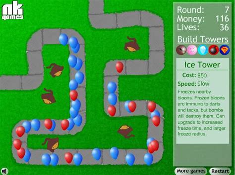 Online Games: Bloons Tower Defense