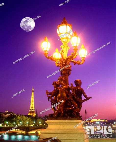 Lantern Pont Alexandre, Iii Paris France, Stock Photo, Picture And Rights Managed Image. Pic ...
