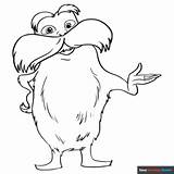 The Lorax By Dr Seuss Coloring Page  Easy Drawing Guides sketch template