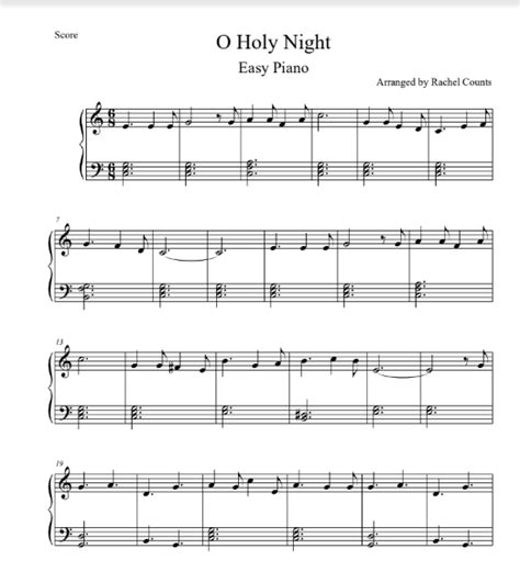 O Holy Night Piano Sheet Music (FREE)