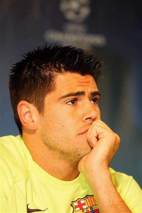 Victor Valdes of Barcelona looks relaxed during the Barcelona press ...