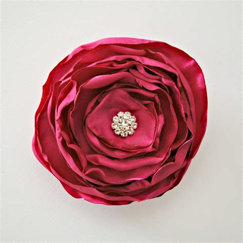 Hot Pink Hair Flower Accessories Bridesmaids Hair