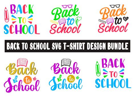 Back to School SVG T-Shirt Design Bundle Graphic by rahnumaat690 ...