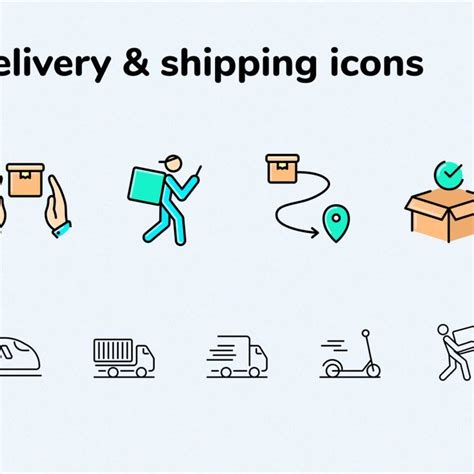 Fast Delivery Icons Pack Amazing and helpful icons for quick start your shipping & d