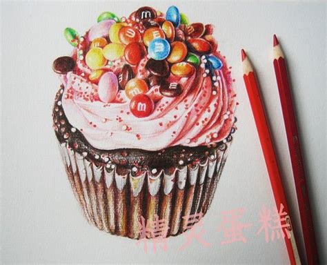 Pin by Anshika Singh on Artsy | Cupcake drawing, Dessert illustration, Color pencil art