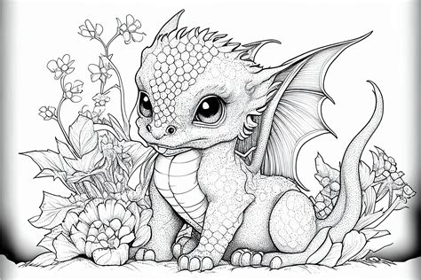 Animated Baby Dragon Coloring Pages