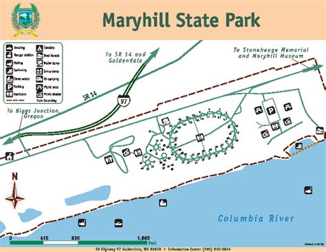 Maryhill State Park Map - 50 Highway 97 Goldendale WA • mappery