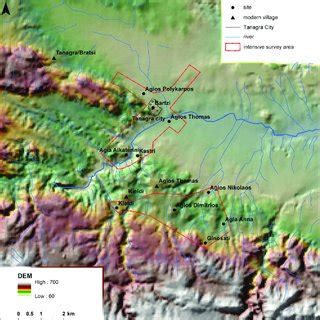 The areas of the Tanagrike intensively surveyed by the Ancient Cities ...