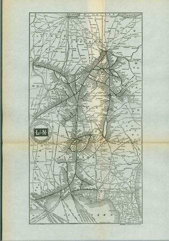 1925 TRAIN Map-LOUISVILLE & NASHVILLE RAILROAD - L&N RR | #41078197