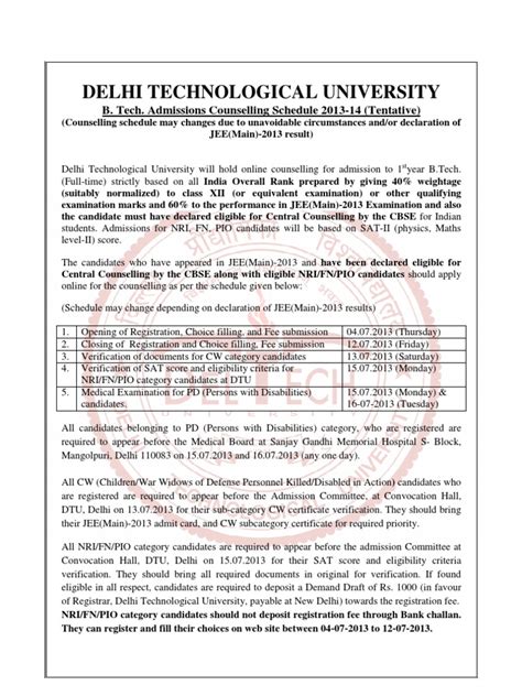 Dtu Admission | University And College Admission