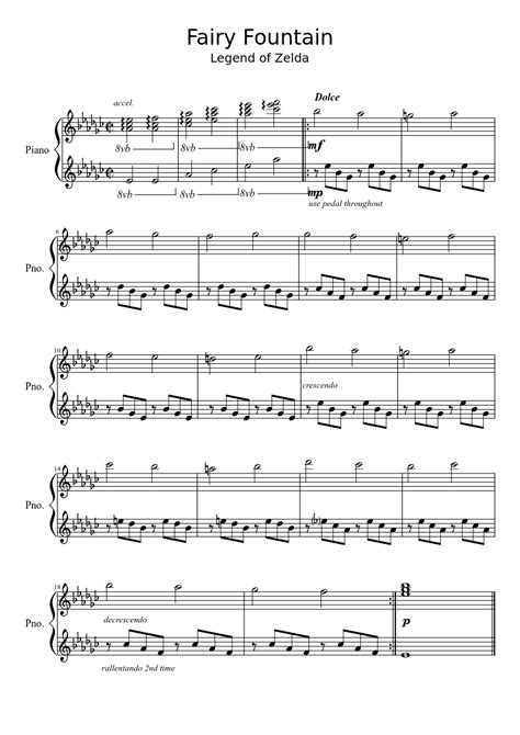 Fairy Fountain sheet music – 1 of 1 pages | Fairy fountain, Violin music, Sheet music