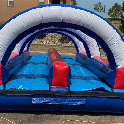 Patriots Slip N Slide with Pool - Bounce House Rentals & Water Slides