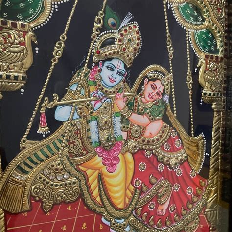 Radha Krishna Tanjore Painting | Traditional Decor | Crafts N Chisel