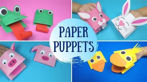 How to Make Paper Puppets | 5 Easy Paper Puppets | Paper puppets ...