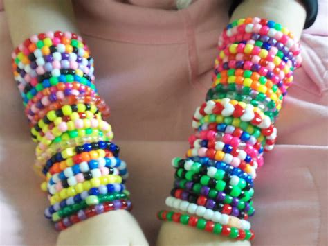 50 Kandi Rave Bracelets Colorful Cute