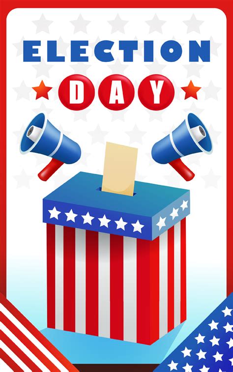 Election Day, ballot box illustration with megaphone. Suitable for events 12854463 Vector Art at ...