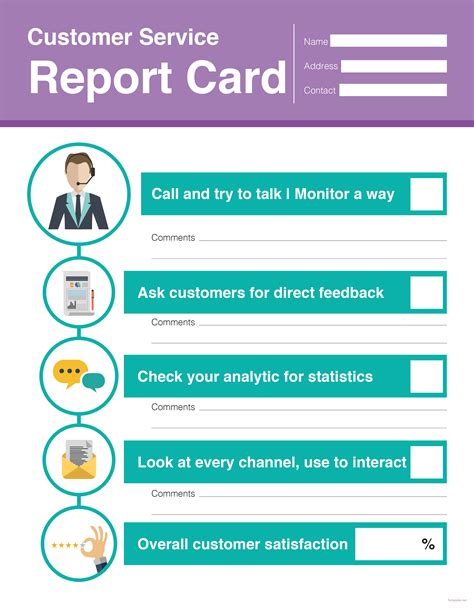 Free Customer Service Report Card Template in Adobe Photoshop, Adobe ...