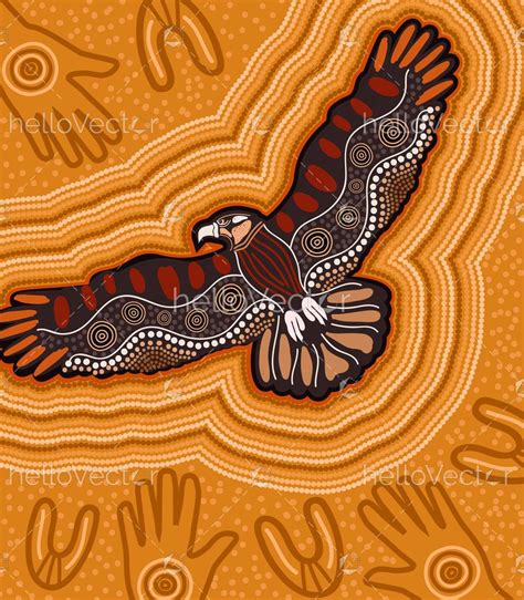 Eagle aboriginal dot artwork - Download Graphics & Vectors