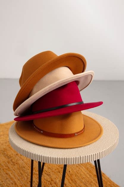 Free Photo | Assortment of stylish fedora hats