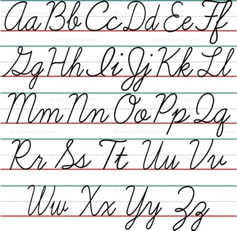 Cursive Handwriting Charts