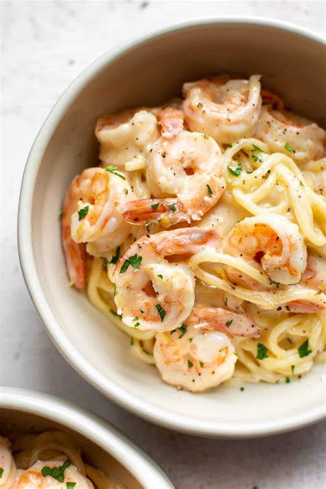 Steps to Prepare Creamy Garlic Shrimp Pasta Recipes