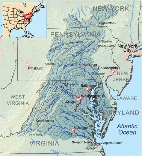 Chesapeake Bay Watershed Map – LSU Law Center: Climate Change Law and Policy Project