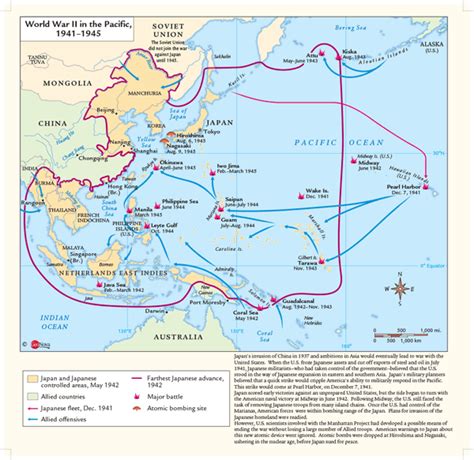 World War II Pacific Wall Map by GeoNova - MapSales