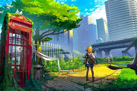 City park after the apocalypse Jigsaw Puzzle (Art, Anime) | Puzzle Garage