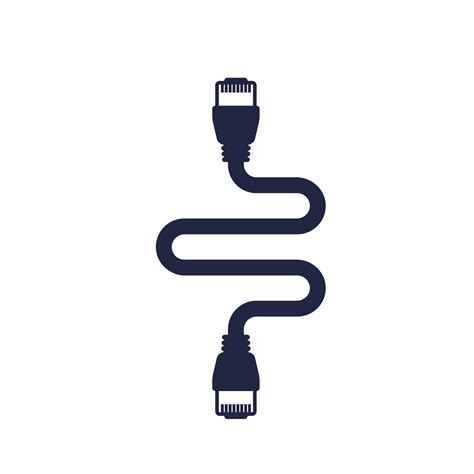 ethernet cable for internet and lan, vector icon 13965018 Vector Art at ...