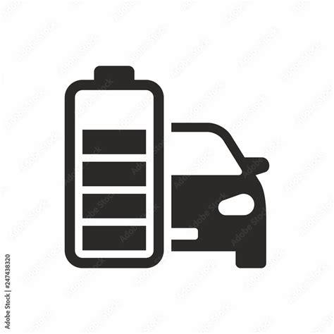 Electric car battery icon Stock Vector | Adobe Stock