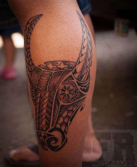 Carabao Tattoo | Filipino Tribal Carabao. Tatted by lowi | Christopher ...