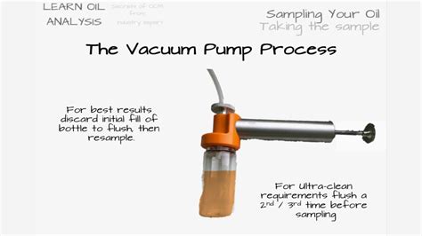 How to take lube oil analysis lab samples using a vacuum pump? - YouTube