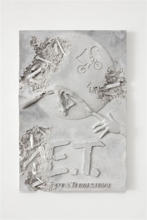 Grey Selenite Eroded E.T. Movie Poster | Daniel ARSHAM (2022) | PERROTIN