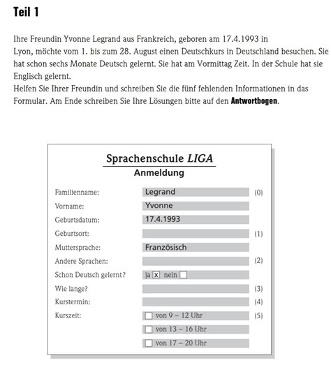 Goethe’s A1 Exam Pattern | ASAP German Language Institute, Pune