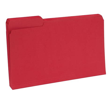 Staples Colored Top-Tab File Folders 3 Tab Red Legal Size 100/Pack 224550 - Walmart.com ...