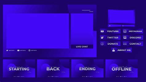 Free Twitch Stream Overlay Pack PSD Template - PsFiles