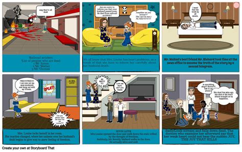 Story of an hour comic strip Storyboard by ef645391