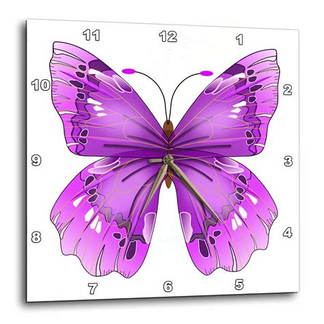 Large Purple Butterfly Wall Clock