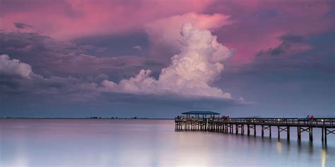 Pink Pier Photograph by John Sagert