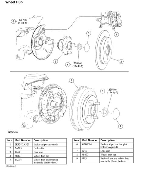 Ford focus rear wheel bearing torque specification