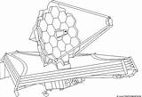 Hubble Telescope Space Coloring Pages Drawing Colouring Clipart  sketch template
