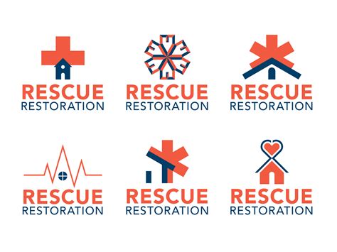 Rescue Restoration - Logo Design Concepts by Andrea Maxwell on Dribbble