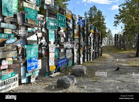 Watson Lake, Signpost Forest, Yukon, Canada Stock Photo - Alamy