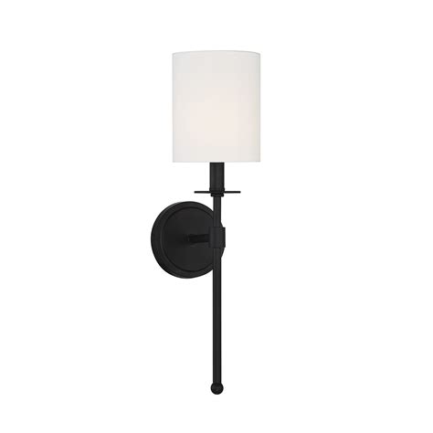 1 Light Matte Black Wall Sconce - Overstock - 33134228