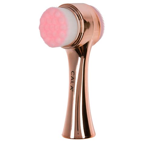 DUAL-ACTION FACIAL CLEANSING BRUSH (ROSE GOLD & PINK) - CALA PRODUCTS