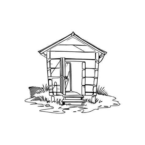 Premium Vector | Dog house coloring book dog house coloring page black and white drawing for ...